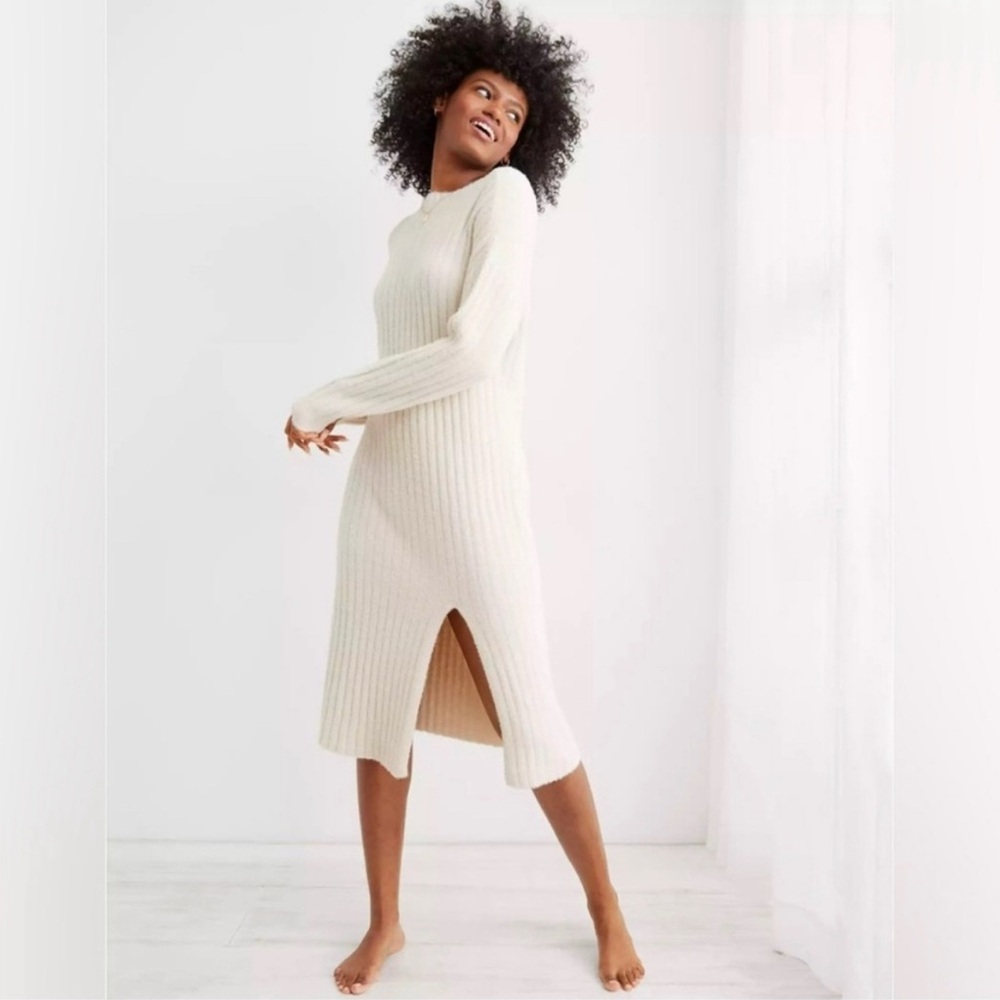 Aerie Buttercream Plush Sweater Dress